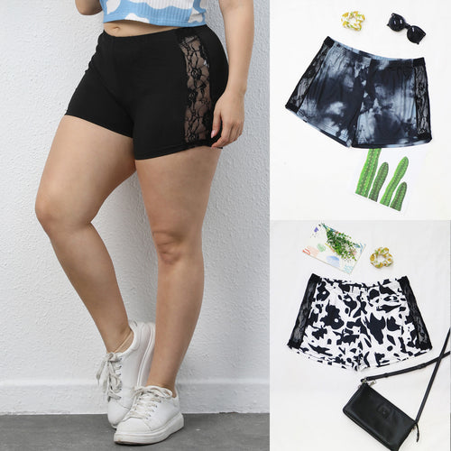 Damen lässiges Cropped T-Shirt mit Wolkenmuster Echo Archiv