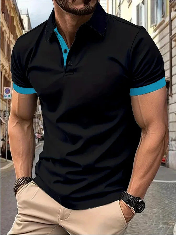 Herren Poloshirt mit modischem Kontrastdetail Echoarchiv