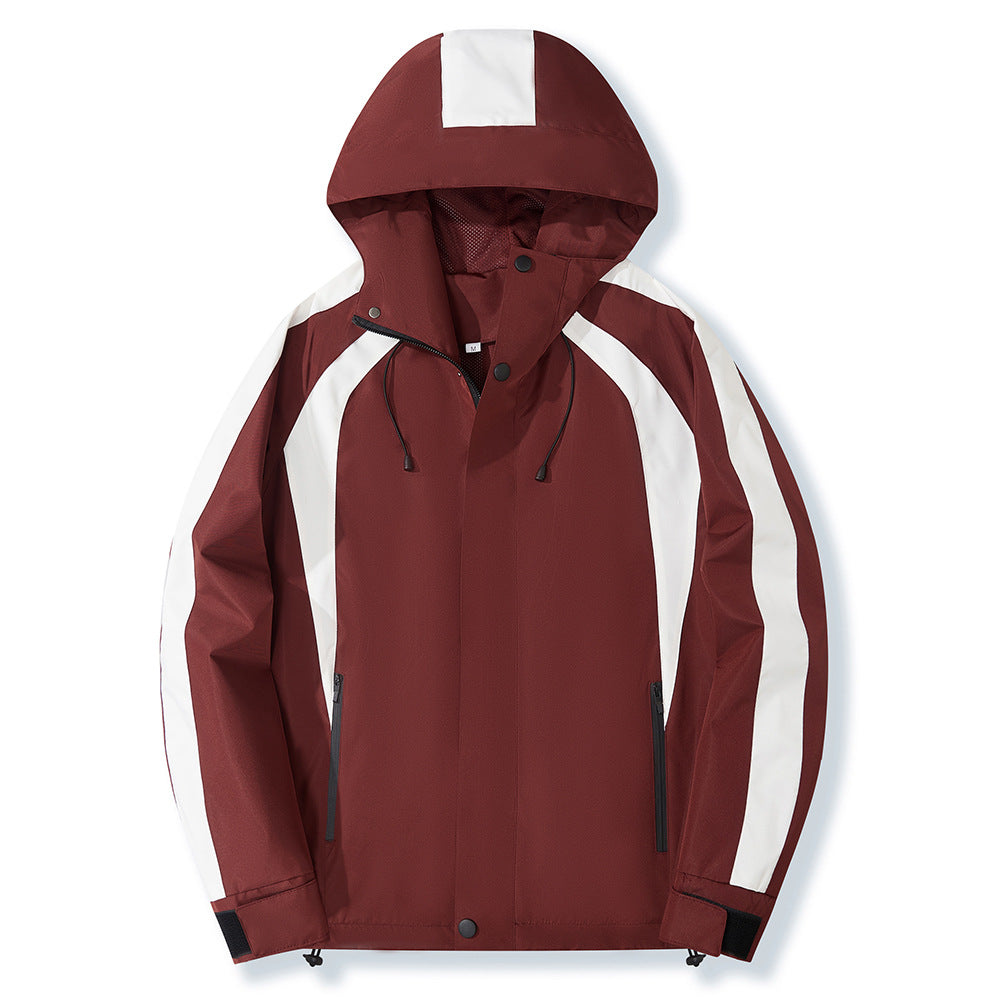 Herren wetterfeste Funktionsjacke mit verstellbarem Kapuzenkragen und Atmungsaktivität Echoarchiv