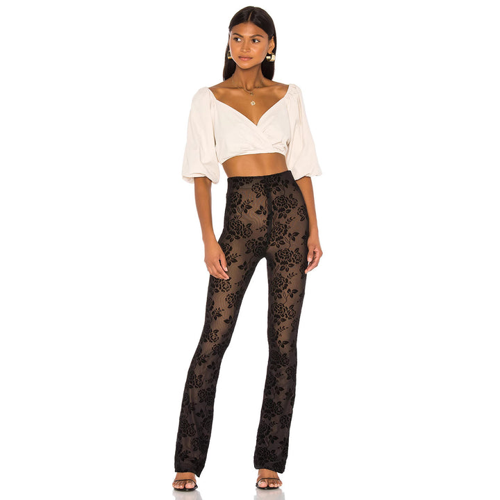 Damen Transparente Blumengemusterte Hose Echo Archiv