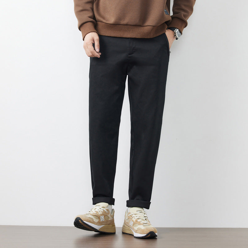 Herren modische Chino-Hose mit elastischem Bund und Seitentaschen Echoarchiv