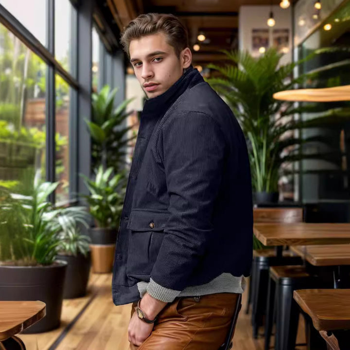 Herren moderne Cordjacke mit praktischen Taschen Echoarchiv
