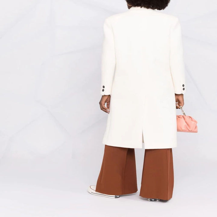 Damen Hochtaillierte fließende Palazzo‑Hose mit weitem Bein und elegantem Fall Echoarchiv