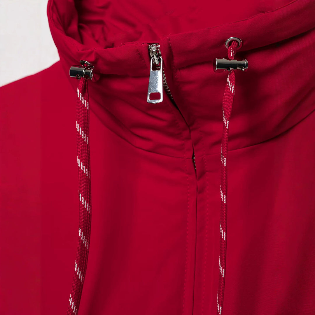 Damen Kurze Oversize-Utility-Jacke mit hohem Stehkragen, Kordelzug und elastischem Saum Echoarchiv