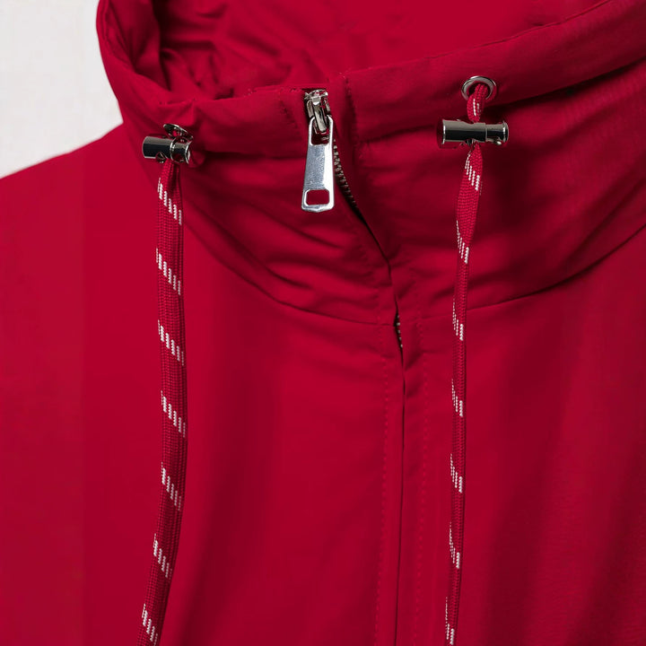Damen Kurze Oversize-Utility-Jacke mit hohem Stehkragen, Kordelzug und elastischem Saum Echoarchiv