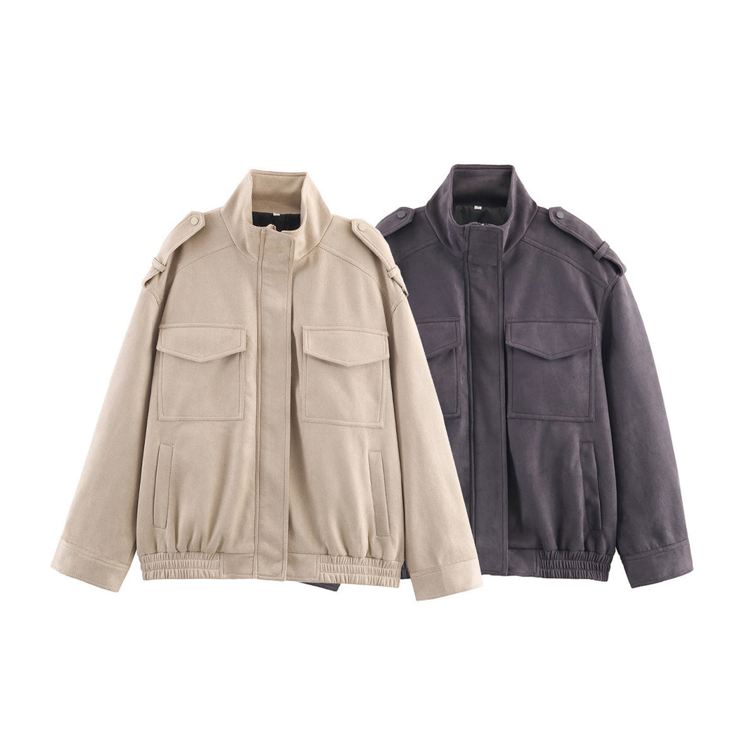 Damen Utility-Fieldjacke mit Stehkragen, Epauletten und elastischem Saum Echo Archiv