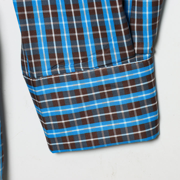 Damen Hemdkleid mit Gürtel, Karo‑Muster und Stufenrock Echoarchiv