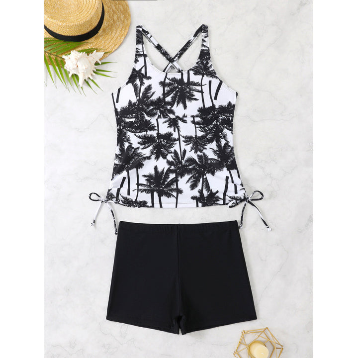Damen Tankini-Set mit floralem Oberteil und sportlichem Schnitt Echo Archiv