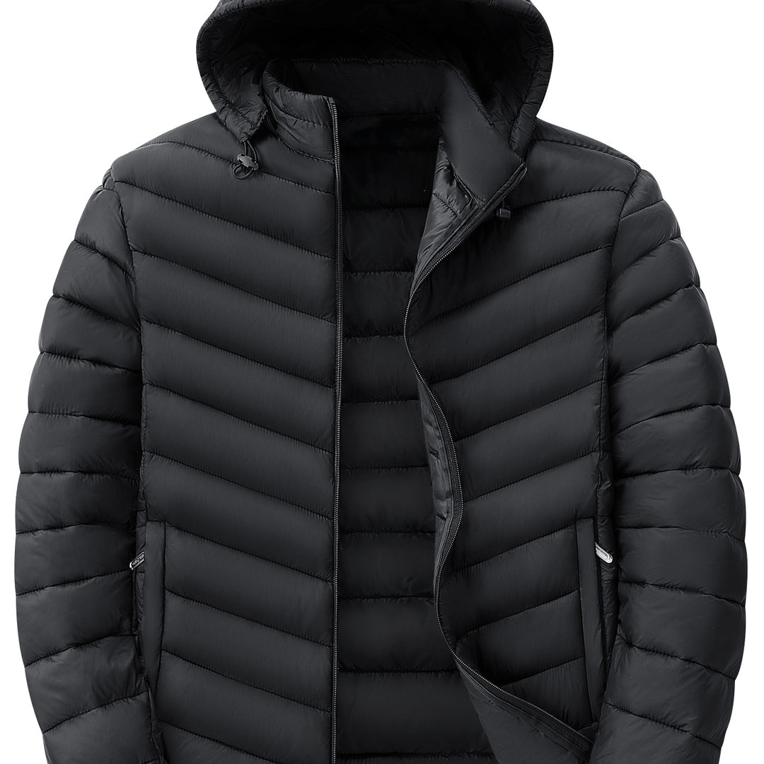 Herren Ultraleichte gesteppte Kapuzenjacke mit Thermofüllung & Packable‑Design Echoarchiv