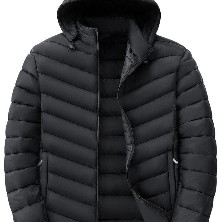 Herren Ultraleichte gesteppte Kapuzenjacke mit Thermofüllung & Packable‑Design Echoarchiv