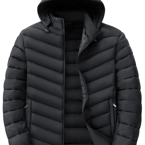 Herren Ultraleichte gesteppte Kapuzenjacke mit Thermofüllung & Packable‑Design Echoarchiv