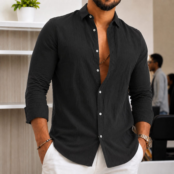 Herren Leichtes Leinenhemd – Arvello