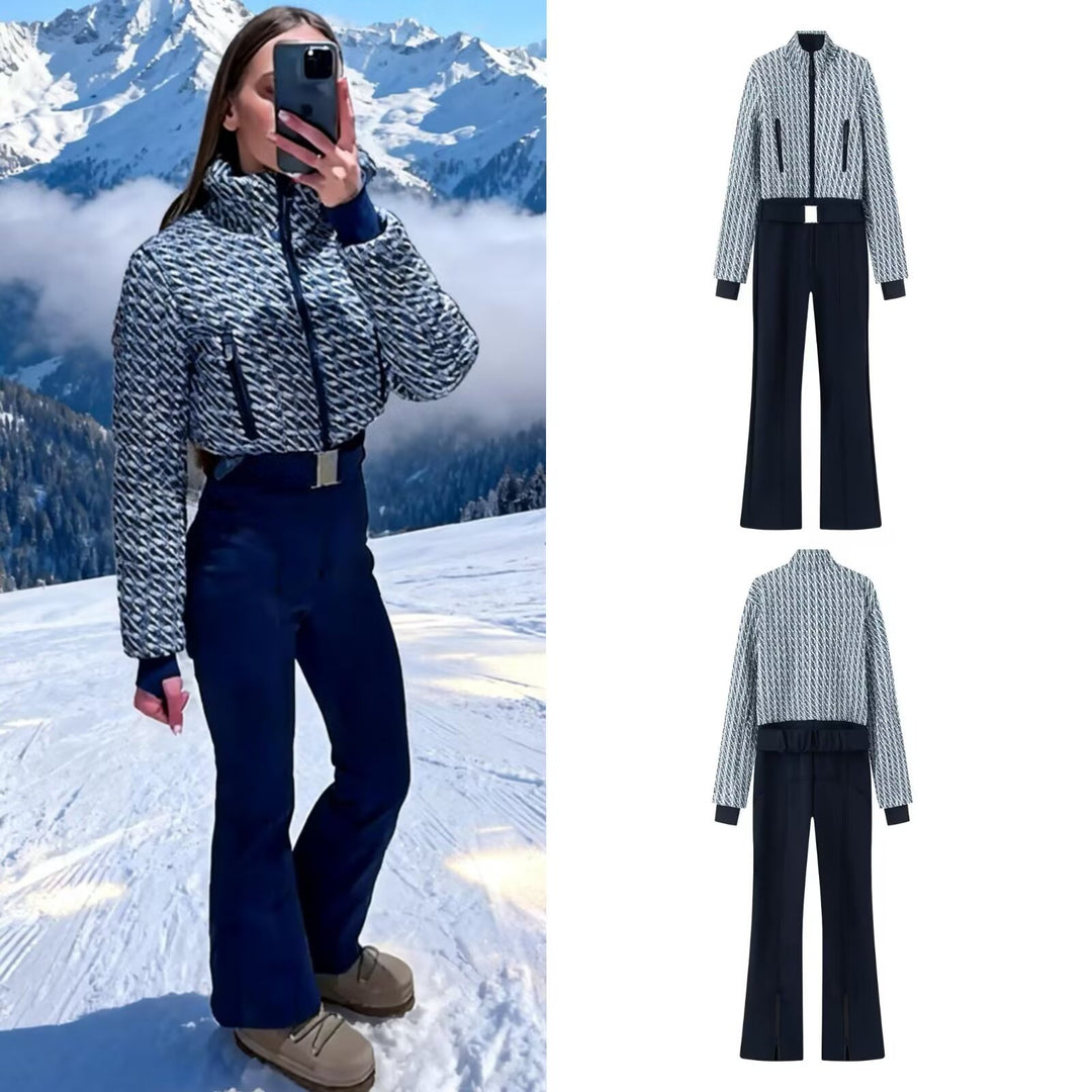 Damen Funktionaler Utility-Overall mit Reißverschlüssen und Taillengürtel Echoarchiv