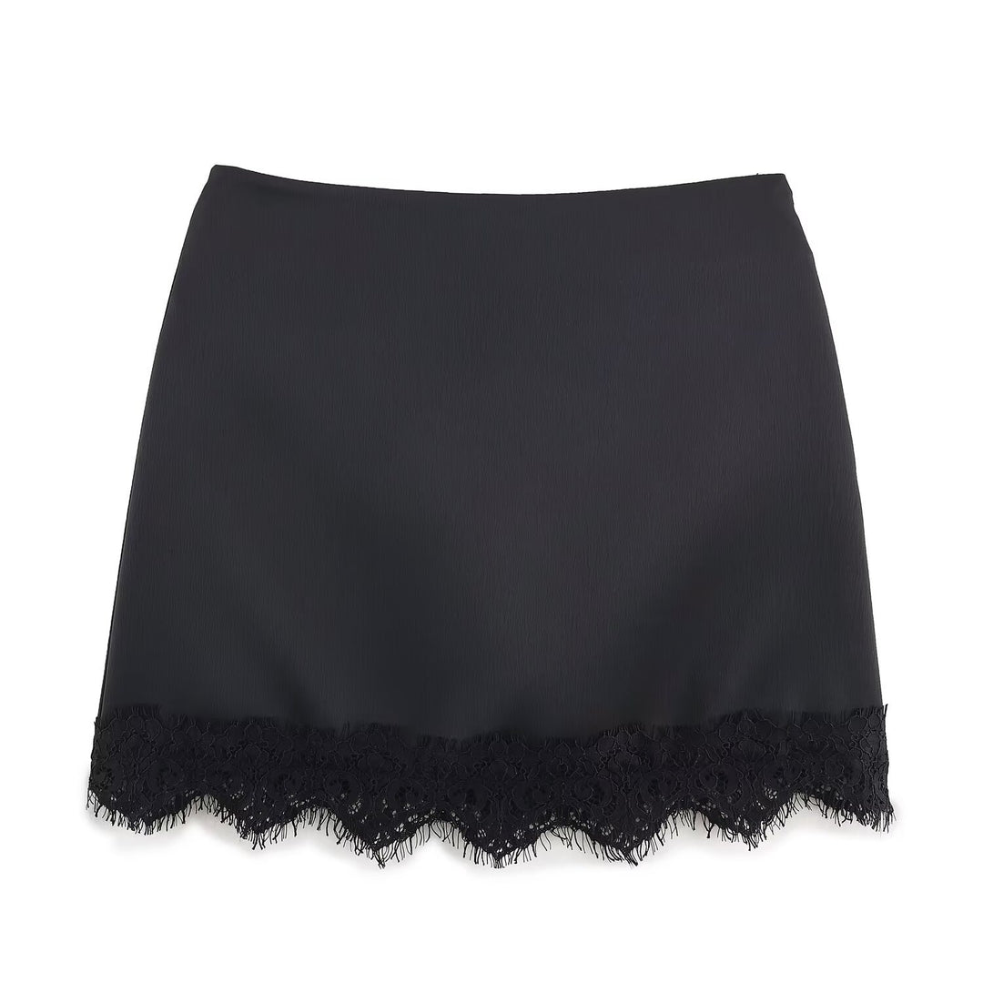 Damen eleganter Rock mit Spitzenbesatz Echo Archiv