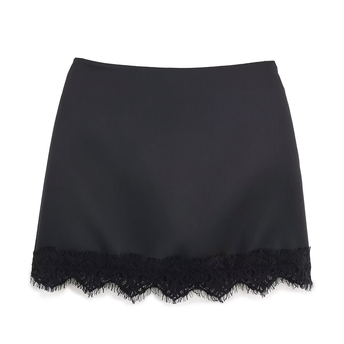 Damen eleganter Rock mit Spitzenbesatz – Rosévia