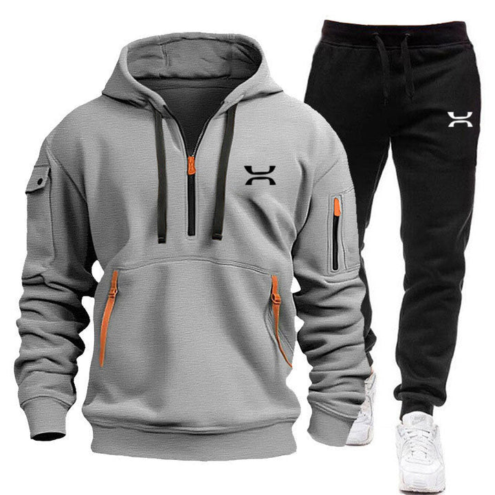 Echoarchiv Herren Hoodie-Trainingsanzug mit Reißverschlusstaschen