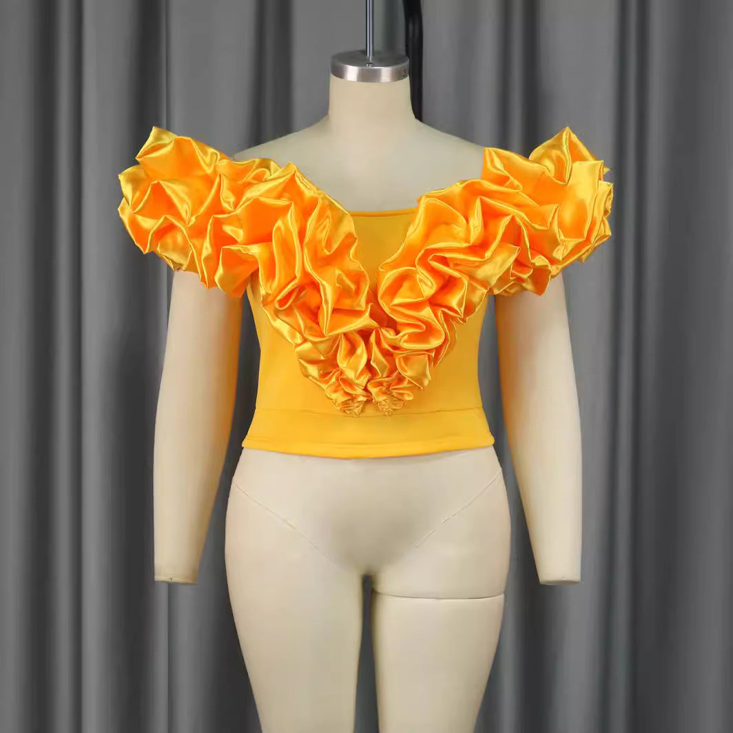 Damen Chice Bluse mit voluminösen Rüschendetails Echo Archiv