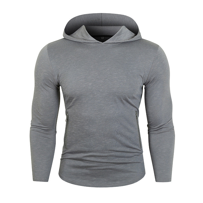 Herren Sportlicher Kapuzenpullover mit funktionalen Reißverschlusstaschen Echoarchiv