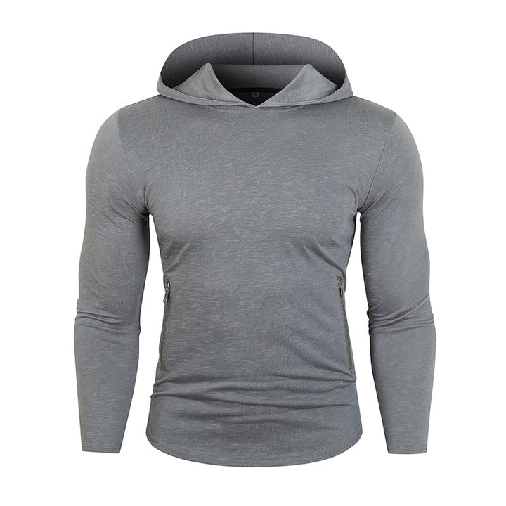 Herren Sportlicher Kapuzenpullover mit funktionalen Reißverschlusstaschen Echoarchiv