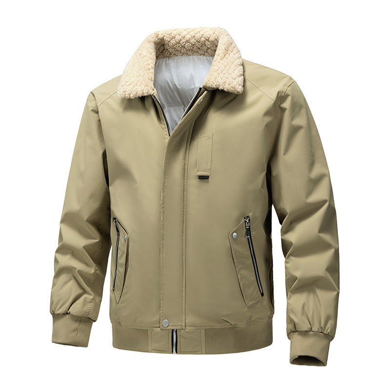 Herren Bomberjacke mit Teddykragen und wasserabweisendem Außenmaterial Echo Archiv