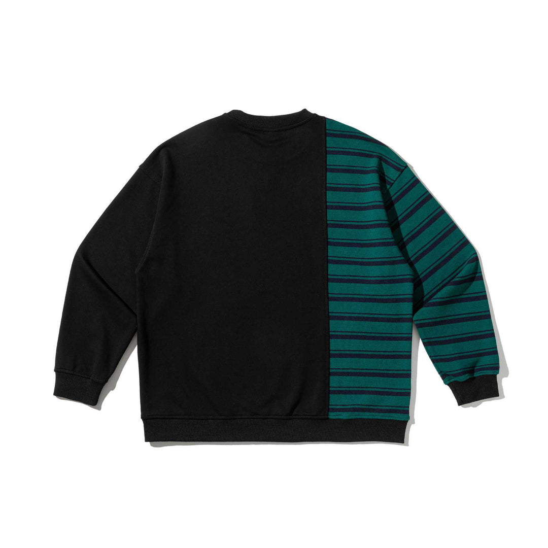 Herren Oversize-Sweatshirt im zweifarbigen Blockdesign mit Streifen Echoarchiv