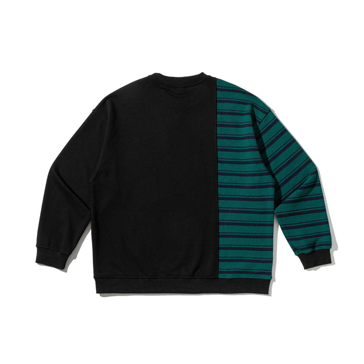 Herren Oversize-Sweatshirt im zweifarbigen Blockdesign mit Streifen Echoarchiv