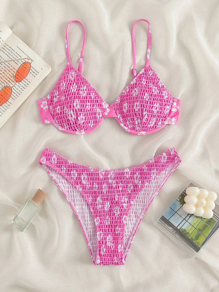 Damen Hochtaillierter Bikini mit gepolstertem Oberteil und verstellbaren Trägern Echo Archiv