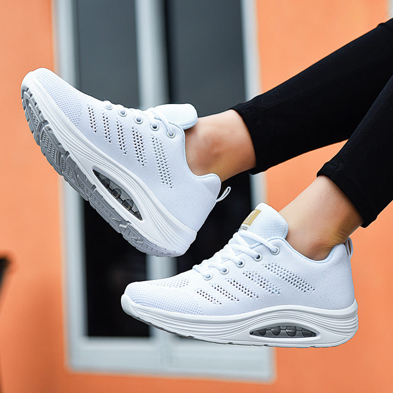Damen nan atmungsaktiver Strick-Gehkomfort-Sneaker mit integrierter Luftfederung und ergonomischer Rockersohle Echo Archiv