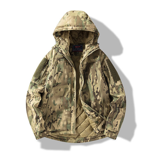 Herren gesteppte taktische Winterjacke mit Kapuze und wasserabweisendem Außenmaterial Echo Archiv