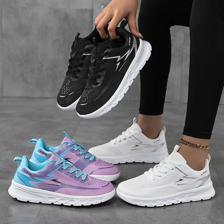 Damen Sportlicher Mesh-Sneaker mit gepolsterter Fersenstütze und griffiger Profilsohle – Névara