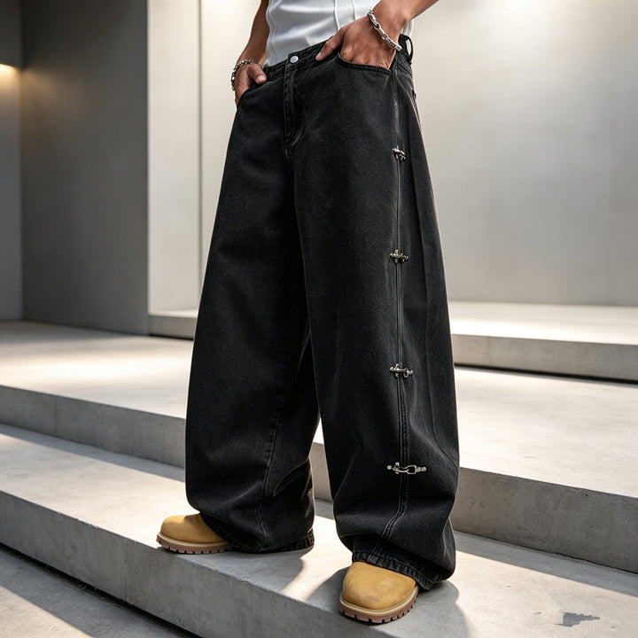 Herren Modische Weit geschnittene Jeans Echoarchiv
