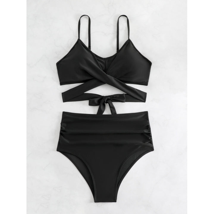 Damen Bikiniset mit hohem Bund und geknotetem Oberteil Echo Archiv