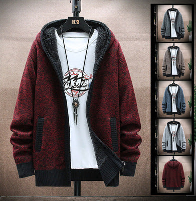 Herren Strickjacke mit asymmetrischem Reißverschluss und praktischen Taschen Echoarchiv