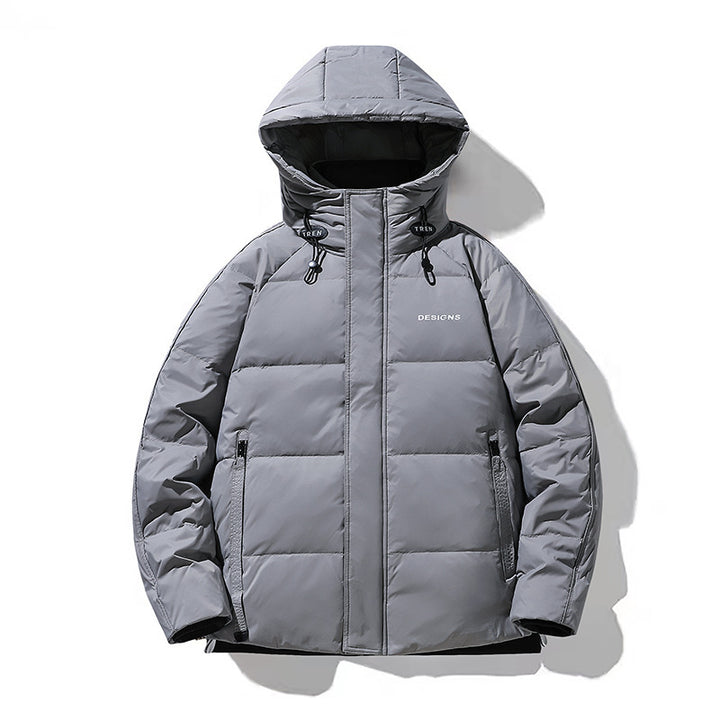 Herren Wattierte Kapuzenjacke mit Thermoisolierung und Stehkragen Echo Archiv