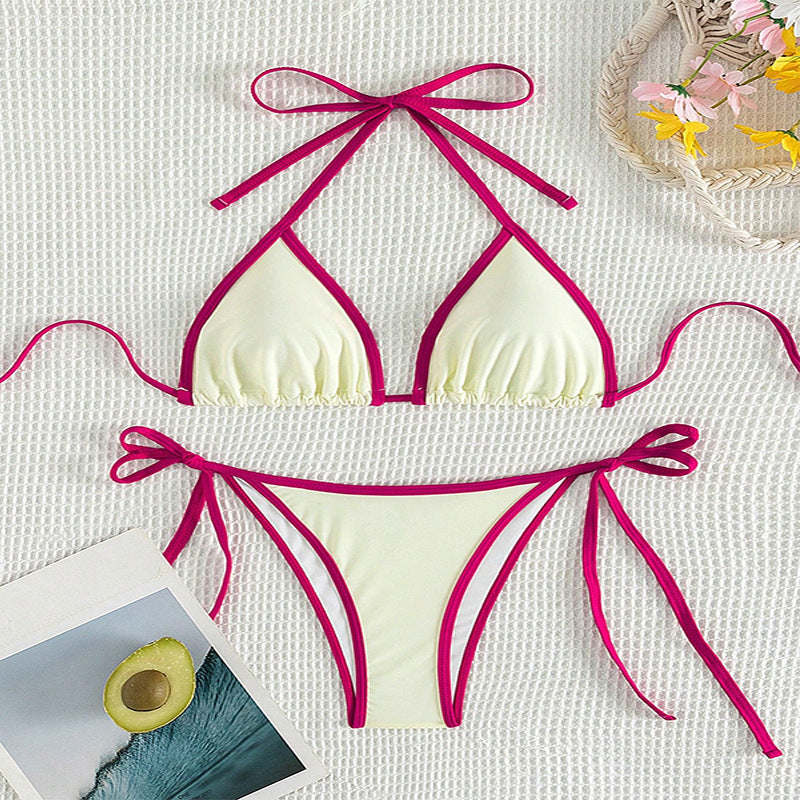 Damen Triangel-Bikini mit verspielten Schnürdetails Echo Archiv