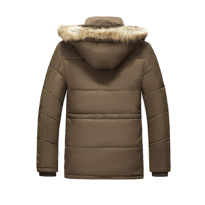 Herren Winterparka mit abnehmbarer Kunstfellkapuze gesteppter Thermofütterung und multifunktionalen Taschen Echo Archiv