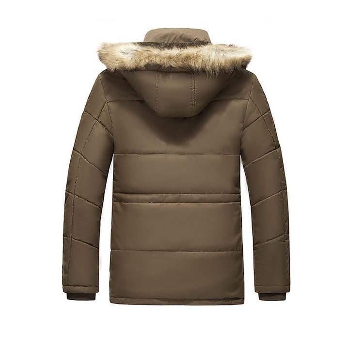 Herren Winterparka mit abnehmbarer Kunstfellkapuze gesteppter Thermofütterung und multifunktionalen Taschen Echo Archiv