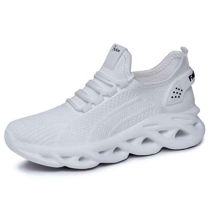 Damen nan atmungsaktive Strick-Fit Laufsneaker mit skulpturaler Luftkanal-Plateausohle Echo Archiv