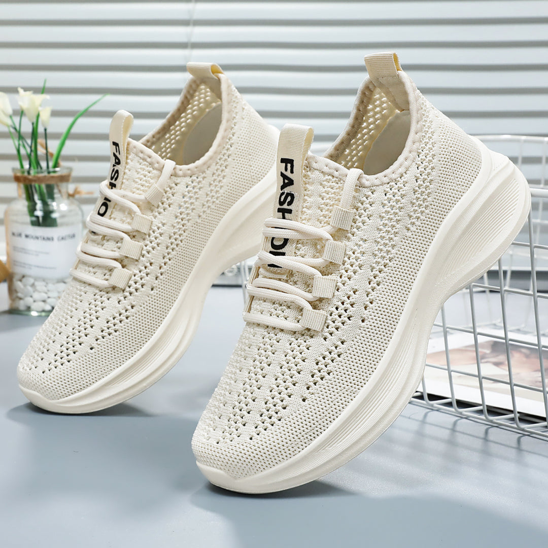 Damen nan gestrickter Slip-On Komfort-Sneaker mit sockenähnlichem Schaft, atmungsaktivem 3D-Mesh und gedämpfter EVA-Keilsohle Echo Archiv