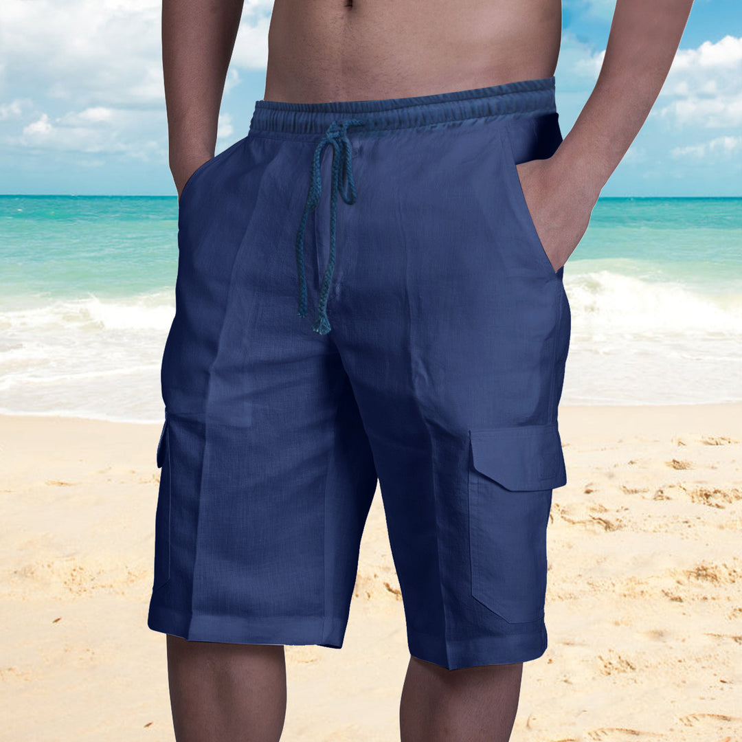 Herren Cargo-Shorts aus leichtem Leinenstoff Echoarchiv