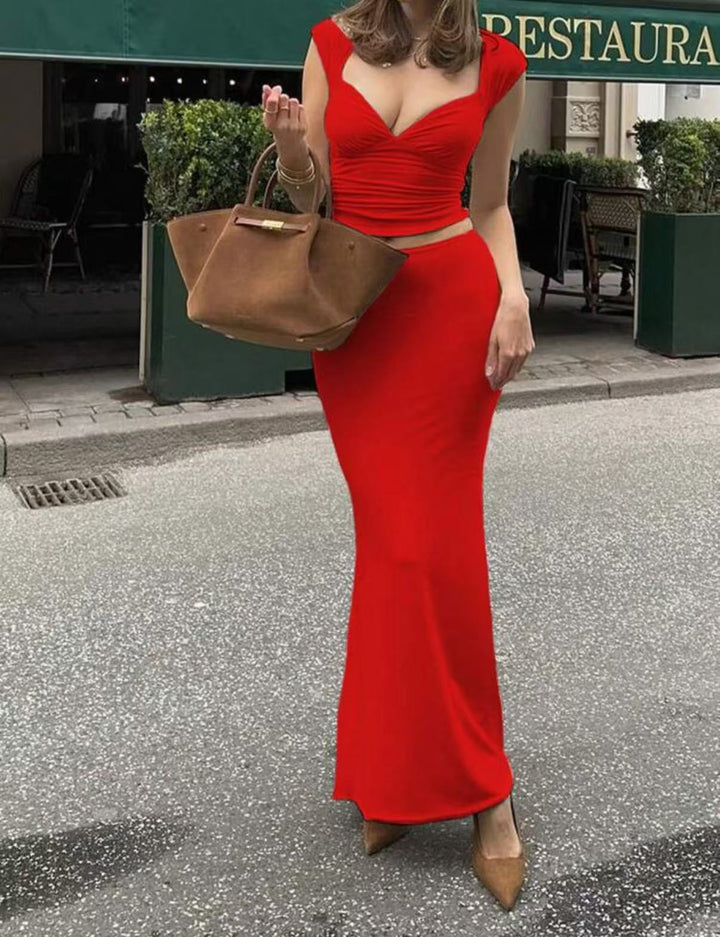 Damen Maxikleid mit elegantem Wickeldetail Echo Archiv