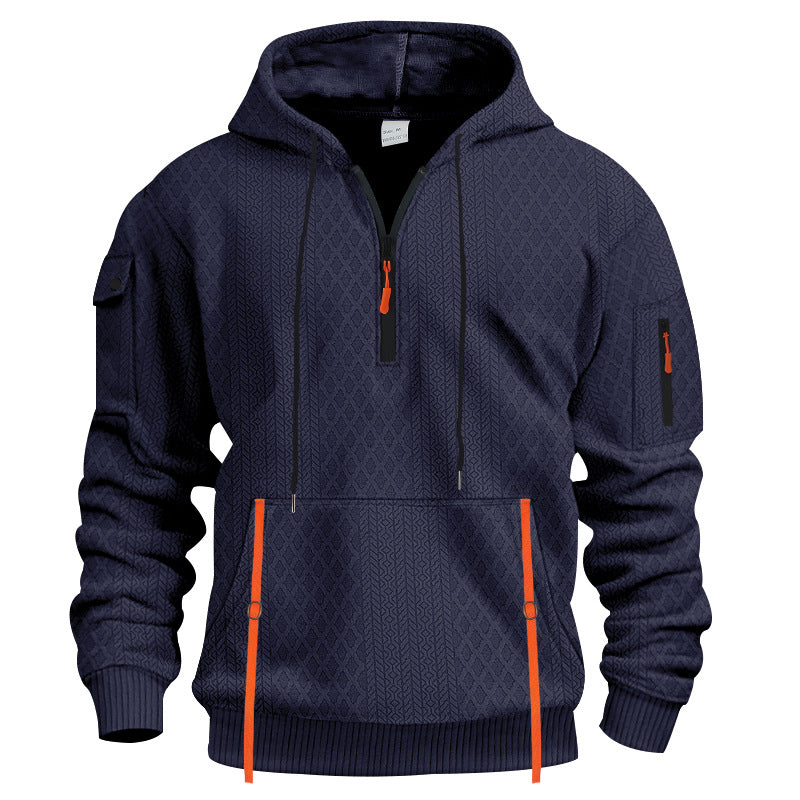 Herren funktionaler Kapuzenpullover mit Reißverschluss und praktischen Taschen Echoarchiv
