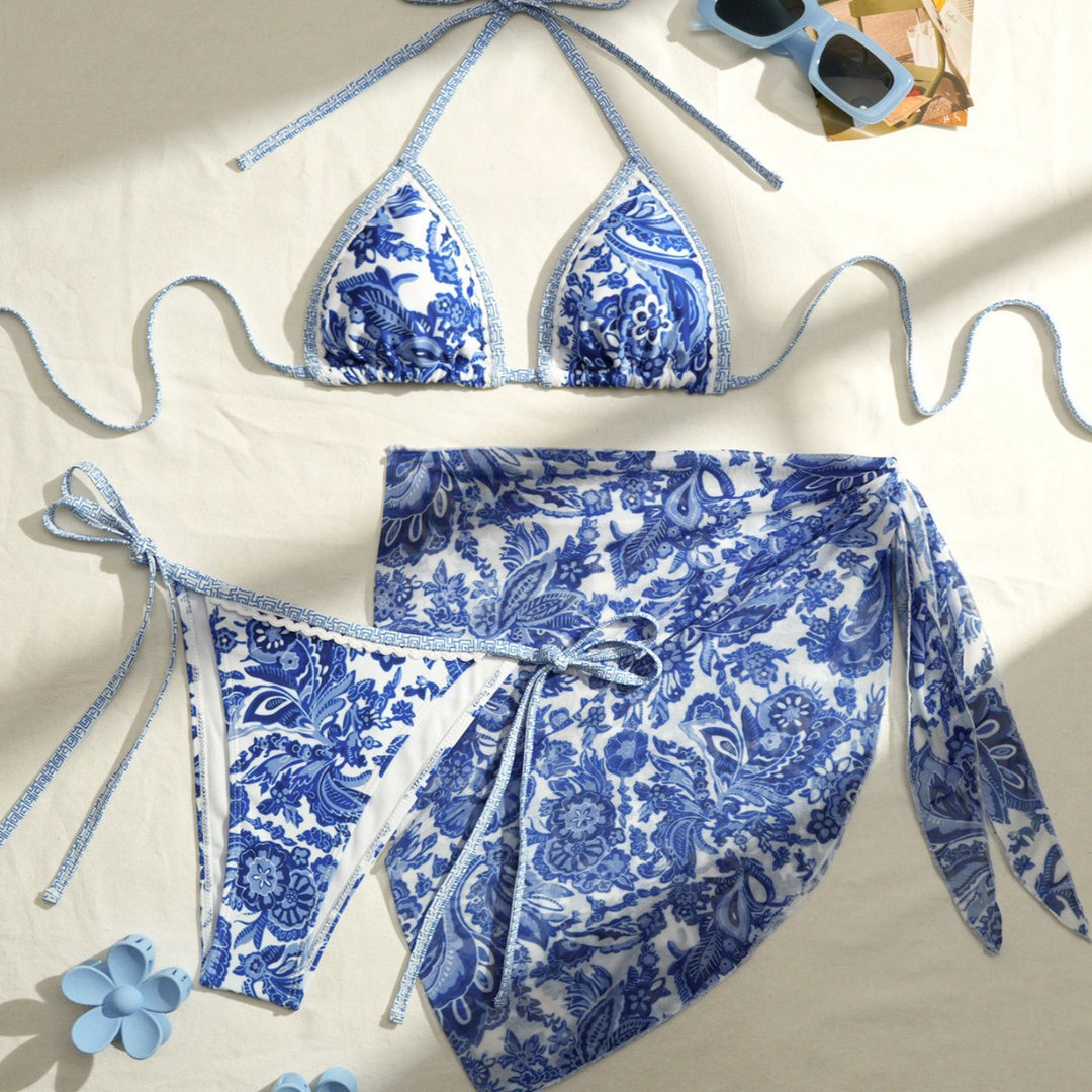 Damen Triangel-Bikini mit floralem Design Echo Archiv