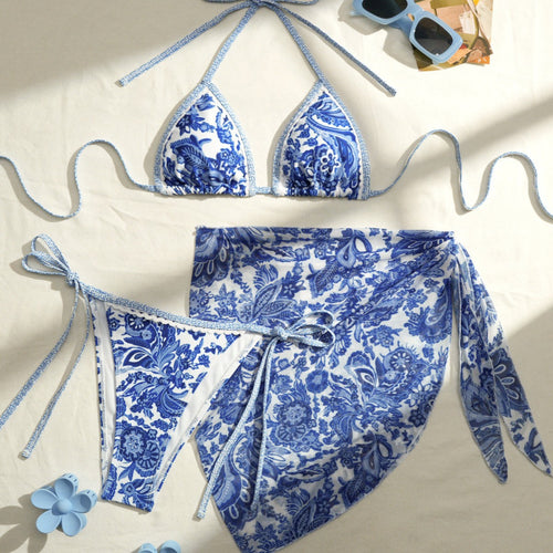 Damen Triangel-Bikini mit floralem Design Echo Archiv