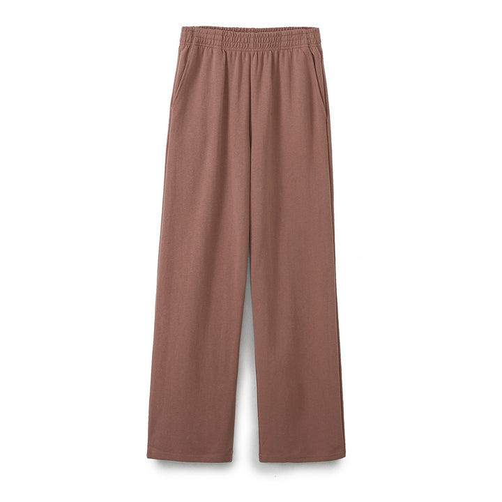 Damen nan weite Komfort-Loungehose mit elastischem Komfortbund, mittigem Schlitz und fließender Palazzo-Silhouette Echo Archiv