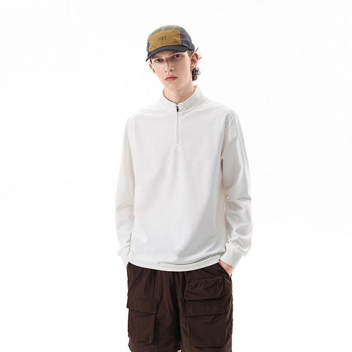 Herren Oversize Halbzip-Sweatshirt mit Stehkragen und seitlichen Reißverschlusstaschen Echo Archiv
