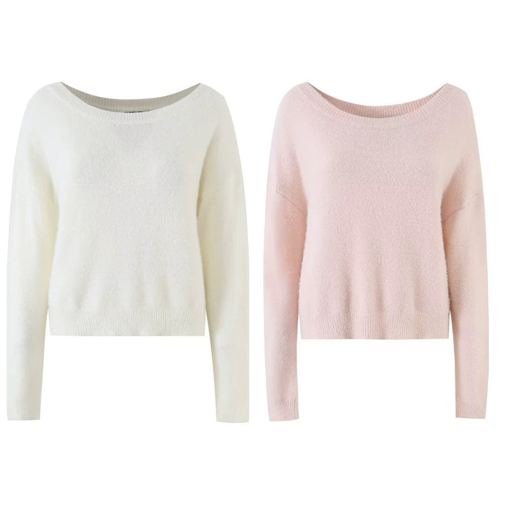 Damen Kuschelweicher Oversize-Pullover mit weitem U‑Boot‑Ausschnitt Echo Archiv