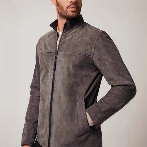 Herren elegante Wildlederjacke Echoarchiv
