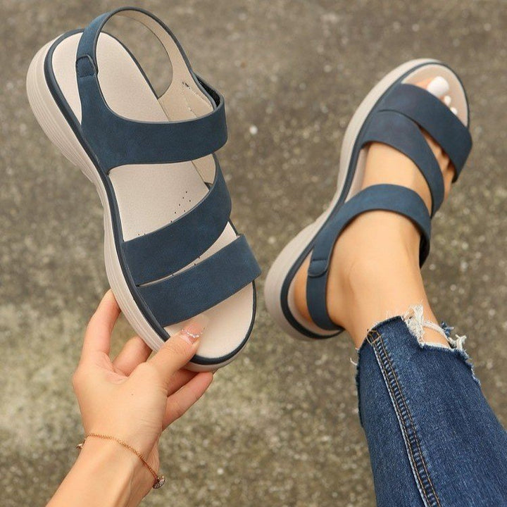 Damen Komfort-Sandalen mit verstellbaren Klettbandagen und ergonomischer Dämpfung – Sorelia