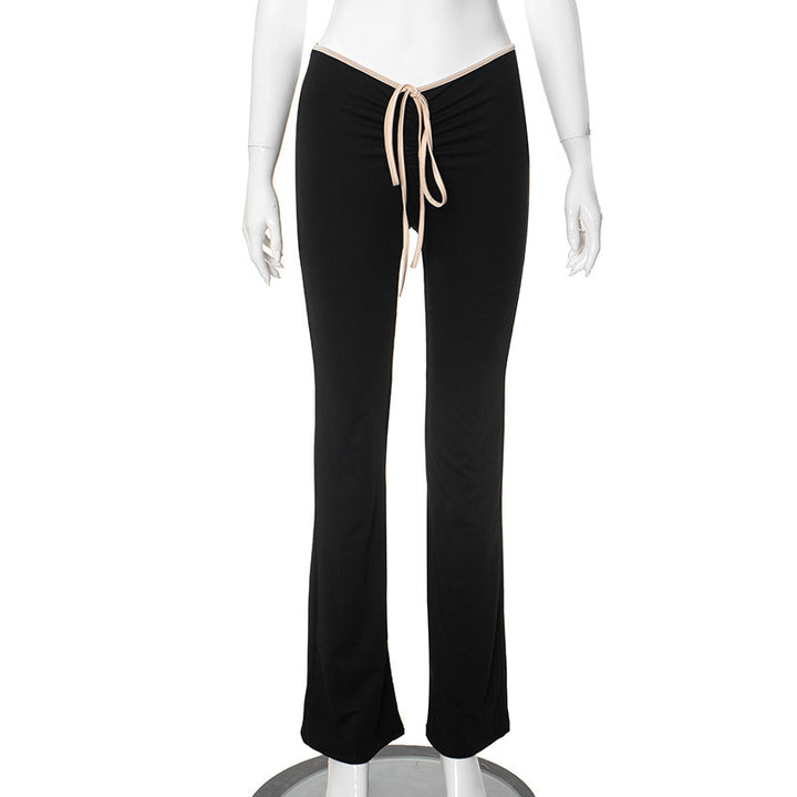 Damen cropped T-Shirt mit dekorativem Bindeband Echo Archiv